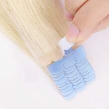 Invisible Mini Tape In Hair Extensions 10 PCS Human Hair Natural Tape In Hair Extentions 3x0.8cm Invisible Tape 12-24Inch Length Real Human Hair Machine -Remy Hair Straight Natural Hair Skin Weft Invisible Glue In Human Hairpiece Can Be Permed Or Dyed Easy To Shape Happy Halloween Can Be Dyed Colorful DIY - Vàng - Xem 3