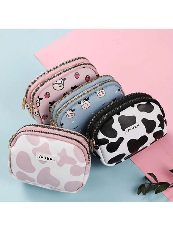 Fashion Pattern Coin Purses Small Fresh Coin Wallet Lady Girls Earphone Coin Key Money Storage Bag Zipper Pouch
