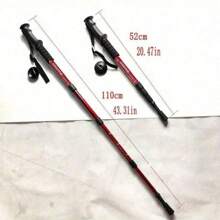 Outdoor Ultralight Aluminum Trekking Pole Shock Absorbent Collapsible Trekking Pole Suitable For Outdoor Camping Mountaineering And Travel