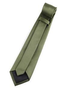 1 chiếc cà vạt nam màu xanh dương trơn cổ điển, rộng 8cm - xanh quân đội - Xem 3