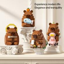 1 Mignon Capybara Adulte 14+ Blocs de Construction, 300+pièces, Cadeau d'Anniversaire, Série Animaux DIY Blocs de Construction, Décoration de Bureau, Soulagement de la Pression, Soulagement du Stress, Décoration de Collection Maison, Poupée d'Assemblage, Ornement de Bureau, Cadeau de Fête, Cadeau Fête des Pères, Cadeau de Mariage, Décoration de Mariage, Cadeau de Remise des Diplômes