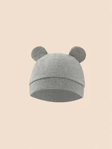 3 件新生儿婴儿医院帽，透气柔软舒适，可爱熊耳朵，适合男婴和女婴，秋冬款式 - 彩色 - 查看 7