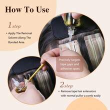 Tape In Hair Extensions Remover Wig Glue Remover 30ml Gentle Solvent Safe For Sensitive Scalp Fast Acting Adhesive Remover(One Bottle)
