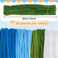 超值套装,200/371/400个DIY管道清洁器项目,蓝绿白雪尼尔工艺茎束,用于婚礼花束和生日派对的管道清洁器装饰,毛绒棒花套装,DIY手工管道清洁器工艺用品,婚礼生日礼物,管道清洁器工艺用品,独特的管道清洁器工艺品,管道清洁器工艺教程,用雪尼尔茎制作工艺品,彩色雪尼尔管道清洁器 - 彩色 - 查看 3