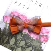 Creative Butterfly Bow Tie Men Necktie Solid Color Adjustable Soft Textured Bowknot Bridegroom Groomsman Cravat