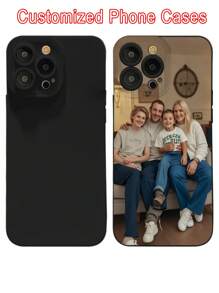 1pc Customizable Matte Silicone Phone Case, Personalized Full-Coverage Photo Printing, High-Definition UV Printing, Suitable For Leisure Moments And Lens Protection, Compatible With IPhone 16 Pro Max/16 Pro/15 Pro Max/14 Pro Max/13 Pro Max/A12/A13/A14/A15/A52/A54/A55/13C, OPPO A15/A17, Honor X6A/X7B/X8B/X6, S23 Ultra/S24 Ultra/A52S, VIVO, OPPO, Redmi, Ideal For Gifts And Daily Use
