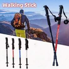 Outdoor Ultralight Aluminum Trekking Pole Shock Absorbent Collapsible Trekking Pole Suitable For Outdoor Camping Mountaineering And Travel