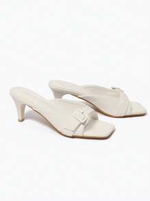 1 双时尚性感一脚蹬高跟凉鞋，适合女士春夏秋季休闲装