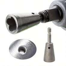 1 pezzo, Attrezzo automatico per torsione dei fili con attacco esagonale da 6 mm, connettore metallico rapido per trapano/avvitatore - Kit essenziale per elettricisti per torsione parallela dei fili, connessione elettrica