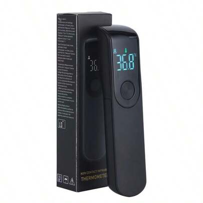 Termómetro láser infrarrojo sin contacto Termómetro infrarrojo digital LCD Negro/Blanco