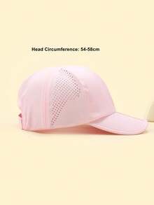 Foldable Parent-Child Baseball Cap, Lightweight Breathable Quick-Drying, Silky Ice Silk Fabric Sunhat, Solid Classic Design, Suitable For All - Pink - View 16