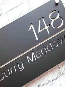 Customized Dual-Layer Laser Carved Physical Strength 3D Crafted Address Plaque, Suitable For Home And Office, Easy Installation, Perfect Decoration For Home Entrance - Black - View 16