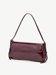 MIYIN 简约人造漆皮包，时尚单肩包，女士奢华手提包和通勤钱包，勃艮第包和新年理想礼物，时尚勃艮第包适合少女、女大学生、新秀和白领工作者，非常适合办公室、大学、工作、商务、通勤