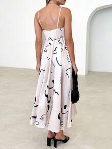 Women Y2K Maxi Dress Smocked Spaghetti Strap Sleeveless Long Flowy Dress Boho Backless Aline Long Dress Summer Casual Beach Sun Dress - màu đen - Xem 5