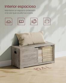 VASAGLE Banco Zapatero, Mueble de Zapatos, 2 Bisagras de , 40 x 80 x, Pasillo, Dormitorio, Salón, Blanco Nube MLSB063T14