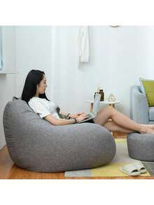 Large Bean Bag Couch Sofa Chair Cover Lazy Lounger Cover Adult Kids More Color - Green - View 3