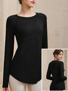 Top de yoga pour femmes, chemise à séchage rapide pour la course, la gym et l'entraînement, couche de base avec compression extensible