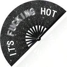 Large Folding Hand Rave Fan For Men Women Bamboo Folding Clack Hand Fan For EDM Music Disco Rave Festival Party Supplies(Cool) - Nhiều màu - Xem 3