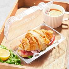 40 Pack Hinged Plastic Containers, Sturdy To Go Clamshell Food Containers With Lids, Disposable Take Out Boxes Desserts Cake Slices Sandwich Salad Cookies (.2 * 4.*3 Inches) - 1 - View 5