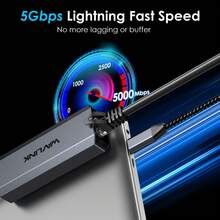 1个USB转以太网适配器，95W PD输入，USB-C接口，RJ45 10/100/1000Mbps/2.5G/5Gbps，即插即用，便携式，铝制外壳，兼容Thunderbolt 5/4/3，适用于笔记本电脑/台式机/平板电脑