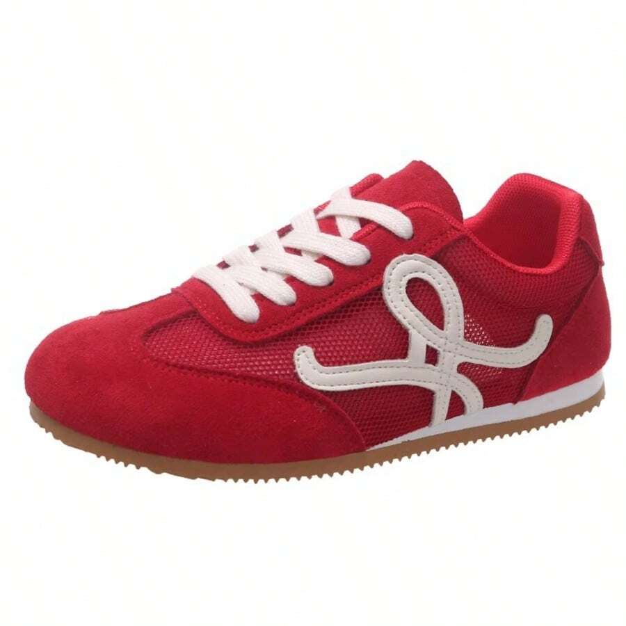 [New For Summer - Breathable German Trainers For Women] Thick-Soled White Sneakers For Women | Lightweight Mesh And PU Leather | Refreshing Style Perfect For Summer | Sporty And Stylish Casual Shoes | Great For School, Work And Outings