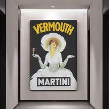 Framed Vermouth Martini Print, Vintage Poster, Beverage Wall Art, Bar Wall Decor, Boho Wall Decor, Canvas Poster, PRINTABLE Art, Large Wall Art - Framed - View 4