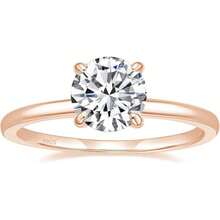 EAMTI 1.5CT 925 Sterling Silver Engagement Rings Round Cut Solitaire Cubic Zirconia CZ Wedding Promise Rings Her Wedding Bands Women Size 3-11 - 玫瑰金 - 查看 1