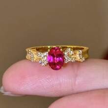 1 pièce Bague anneau de pigeon œuf diamant éclat style ancien rempli d'étoiles point foré brossé tempérament