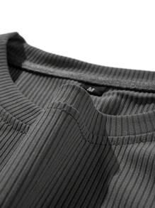 Men's Slim Fit Regular Lightweight Breathable Summer Textured Solid Color Casual Crew Neck Short Sleeve T-Shirt