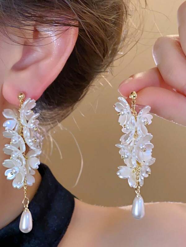 2pcs Flower Earrings For Women, 2025 New Luxury Elegant Earrings, Delicate Fashion Unique Earrings