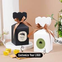 10pcs Custom Gift Boxes, Personalized Packaging, Petal Paper Boxes, Candy Boxes, Suitable For Candle Cup Packaging, Delicate Small Gift Boxes, Suitable For Wedding, Birthday, Souvenir Gifts, Small Product Packaging
