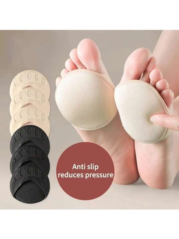 Invisible Comfort Socks With Breathable Forefoot Pads, Non-Slip Metatarsal Support & Toe Separators - Ergonomic Design For Women'S High Heels, Shoes, And Everyday Comfort, Shoe Insoles, Foot Care, Flexible Sock Design,Suitable For Various Types Of Shoes - Soccer Shoes, Casual Shoes, High Heels, And Boots.