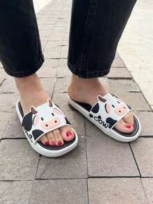 Sandalias Vaca Color Interno Negro - Negro - Ver 4