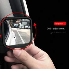 1 件汽车盲点镜 - 全景视野，可调广角后视镜，汽车后座增强凸面镜