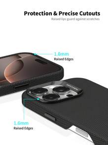 PULOKA Funda compatible con iPhone 16 Pro Max, de PU, con carga inalámbrica, a prueba de golpes y con protección total para iPhone 16 Pro