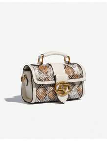Markendruck Damen Handtasche, Mode Schlangenhaut Textur Box-Tote, 2025 Neues Design klassische Schulter Umhängetasche, luxuriöse hochwertigen Nischenbrand elegante Tote Tasche, leichte Sommer Schultertasche, hochwertige personalisierte Damen Kissen Tasche, burgunderrote praktische Umhängetasche