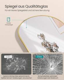 SONGMICS Wall-Mounted Mirrors - Vàng - Xem 4
