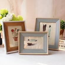 1 件复古相框小号 4x6、5x7、6x8 乡村风格相框，水平和垂直，壁挂或桌面展示，非常适合家庭和办公室装饰、家居装饰、肖像相框、结婚周年纪念复古海报框、圣诞节复古别致礼物 - 彩色 - 查看 5