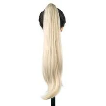Soowee, cola de caballo de capas largas, extensión de cabello sintético, cola de caballo rubia, coletas de pelo flexibles, postizos HHJE - 16 - Ver 10