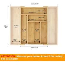 Royalswill Cutlery Organiser, Kitchen Accessories, Multi-Use, Variable Size Organiser - 棕色 - 查看 3