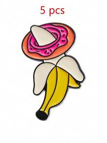 创意卡通香蕉和草莓系列胸针，多功能胸针装饰，可用于背包、帽子、独特徽章 - 彩色 - 查看 15