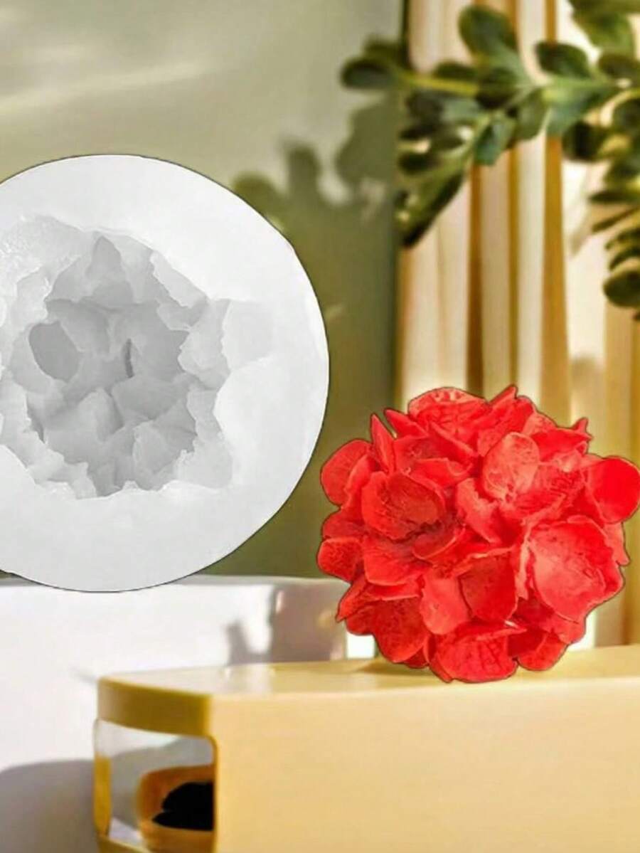 Moule En Silicone En Forme D'Hortensia - Qualité Alimentaire, Fabriqué à La Main Au Royaume-Uni - Pour Pâtisserie, Résine, Savon - 4