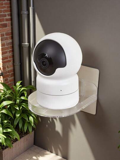 1/2/4件无痛壁挂式CCTV摄像机支架，便携式监控支架，安装简便，支撑坚固，免工具组装，高效便携监控支架，可存放日常用品，儿童房收纳架（随机款式1件）