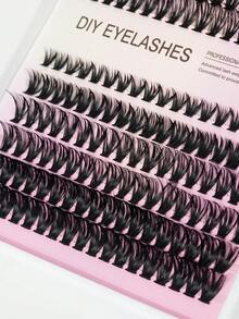 240pcs 8-16mm Mixed Faux Mink Eyelash Extensions, 12 Rows Waterproof & Voluminous To Enhance Eyes For Daily Makeup Or Outings