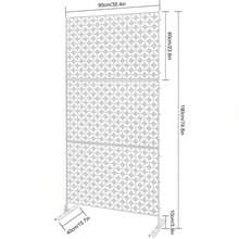 Outdoor Privacy Screen, 3 Ft W X 6 Ft H Metal Decoative Privacy Screen Panel Freestanding, Privacy Fence Panels For Outside Patio Garden Backyard (White, Coin) - White - View 2