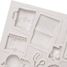 Silikonformen, Silikon-Buch-Form, Schere, Zeichen-Stift, Palette, Schultasche Fondant-Formen für Cupcake-Topping, Kuchen-Dekoration, Schokolade, Süßigkeiten, Handwerk, Gummi-Paste