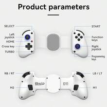 Controlador de juegos Klack inalámbrico Extensible D11 para SWITCH/Android/Apple IOS, Tablet, PS, Gamepad de Streaming - Entrega en 24/48 horas - Blanco - Ver 9