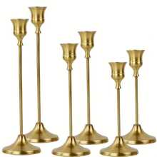 6/12pcs Metal Candle Holders, Elegant Candle Holder Set, Detachable Base, Candlelight Dinner, Wedding Decor, Centerpiece, Cone-Shape Metal Candle Holders, Room Decoration, Home Decor, Birthday Gift, Party Decorations (Candles Not Included)
