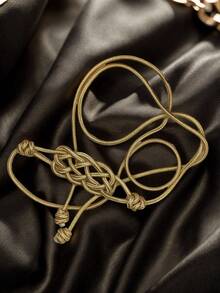 1pc Handmade Bohemian Style Women's Robe Sash/Belt With Rhinestone Inlay And Tassel, Can Be Worn As A Wedding Robe Sash Or Gifted - Multicolor - View 10