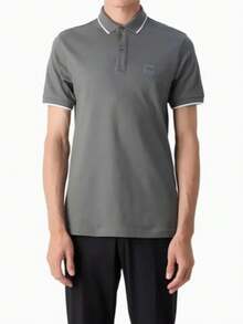 Hugo Boss 男士夏季短袖休闲Polo T恤 - 029 深灰色 - 查看 1